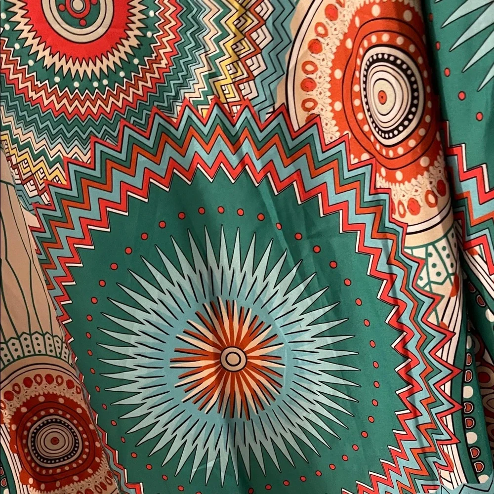 Multicolor Geometric Pattern Dress - Picture 12 of 12